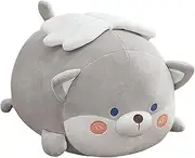 PEACHCAT Cute Dog Plush Pillow Kawaii Plushie Husky Stuffed Animal Toy Gifts for Girls and Boys 13.7"