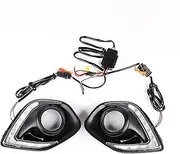 Front LED DRL Compatible With Mitsubishi RVR ASX Outlander Sport 2013 2014 2015 Running Lights Daytime Running Light 12V LED Bulbs Auto-styl