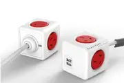 Allocacoc PowerCube 1.5m with 4 Power Outlets & 2 USB - Red (5400AUEUPCRED)
