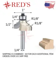Tideway PRO LC08070804 1/8" RAD 1/4" Depth Classical Ogee 1/4" shank router bit