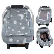 Baby Car Seat Cover, Carseat Covers Baby Glow in The Dark, Fleece Plush Infan...