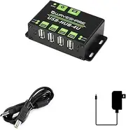 TUOPUONE Industrial Grade USB HUB Extending 4X USB 2.0 Ports Suitable for Industrial/Office Environments with Higher Level Device Requirements