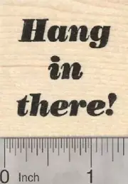 Hang in There Rubber Stamp, Suitable for Friendship, Sympathy, D27214 WM