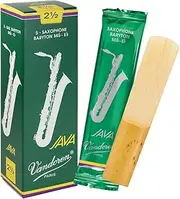 Vandoren No 2.5 Baritone saxophone Reed Java Pack of 5, Green