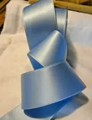 1-1/2"" WIDE SWISS DOUBLE FACE SATIN RIBBON - LIGHT BLUE - by the yard
