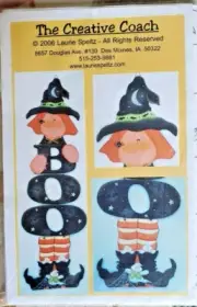 Tole painting pattern packet, Witch's Boo letters by Laurie Speltz