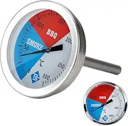 Temperature Gauge 0-300 Degrees Celsius Gauge Stainless Steel Cooking Thermometer for Barbecue BBQ Grill r Oven