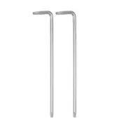 2pcs T10 Tamper Proof Torx Key Wrench L Shape 3.58" Long Arm High Carbon Steel