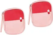 Zerodeko Baby Medicine Travel Case 2pcs Portable Medicine Bag Medication Bag Case Baby Kit Makeup Bag Baby Medicine Traveling Pill Case Travel Bag Pill Bag Zipper Oxford Cloth Portable Medicine Pouch