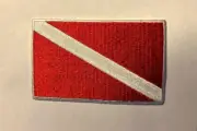 scuba patch DIVER DOWN FLAG PATCH Scuba Diving patch iron or sew on 3.25" wide