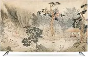 Indoor Easy to Clean/dissipate Heat TV Cover Dust New Chinese Ink Wash Landscape in Poetry Painting TV Dust Cover Proof TV Screen Protector for LCD LED Home Decoration,Best Gift(Size:85/86in,Color:B)