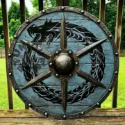 Round Dragon Wooden Shield Heavy Metal Viking Handmade Battle Ready Shield
