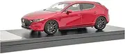 Scale Finished Model Car 1/43 for Mazda 3 Fastback 2019 Simulation Metal Red Car Model Diecast Vehicle Adult Collection Ornament Miniature Replica Car