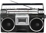 Portable Retro Boombox with CD and Cassette Player,Portable Dab Radio with FM and DAB+ Radio,USB Recording,Bluetooth Receiver+Speakers,for Family Gathering/Travel Black