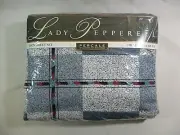 Vtg. NOS 1994 Lady Pepperell Multi-Graphite Print Percale Twin Sheet Set