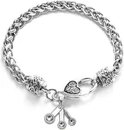[Inspired Silver] Silver Customized Charm Bracelet with Cubic Zirconia Jewelry