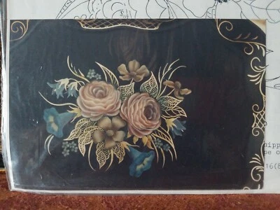 SHELLY GARDNER 1985 CHIPPENDALE ROSE MORNING GLORY TRAY PAINTING PATTERN