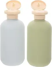 HAMPPLIES 2Pcs Travel Toiletry Bottles Refillable Leakproof Containers for Shampoo Conditioner Portable Pe Travel Lotion Bottles for Go Use