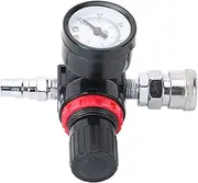 Air Adjusting Valve Regulator 1/4 NPS, Precisely Maintaining Constant Air Pressure with Glass Gauge for Compressor Spray Gun