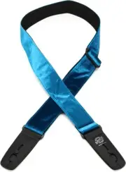 Lock-It Straps Crushed Velvet Guitar Strap - Blue (5-pack) Bundle