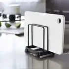 Layered Cutting Board Rack Vertical Dish Drying Shelf Pot Lid Organizer Rack