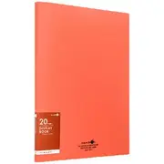 Aqua Drops Display Book A4 20 Pockets Vivid Red