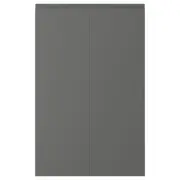 VOXTORP 2-p door f corner base cabinet set, left-hand dark grey, 25x80 cm