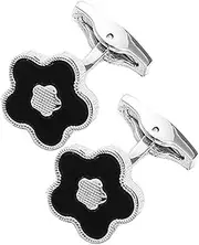 [DEARMAMY] Men's Tuxedo Button Flower Design Metal Studs for Business Suit Elegance in Detail