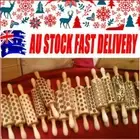 Christmas Embossing Rolling Pin Baking Cookies Dough Cake Engraved Roller XmasFZ