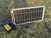 HUYINGC Solar Power Charger with 6 Watt Portable Solar Panel for 1.2V AA & AAA Ni-MH Ni-CD Household Rechargeable Batteries, and with 5V USB Output for Cellphone or Other Batteries Needed Charging