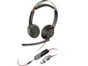 Poly Blackwire 5220 Stereo USB-C Headset +3.5mm Plug +USB-C/A Adapter