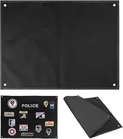 Bocguy 85 x 70 cm Velcro Board, Black Tactical Patch Display Board, Foldable Military Patch Suspension