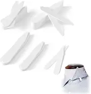 [MagiSel] Set of 50 Collar Stays for Men's Shirts in 5 Sizes, Boned Shirt Collar, Shirt Collar Reinforcer, Shirtwear Accessories, So that the Shirt Collar Fits Perfectly All Day, Ideal for Father and Husband,,