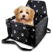 SOGA Waterproof Pet Booster Car Seat Breathable Mesh Safety Travel Portable Dog Carrier Bag Black