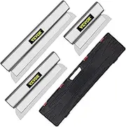 VEVOR Drywall Skimming Blade Set,10"+16"+24" Blades,European Stainless Steel Construction Knife, Aluminum Blade Profile Smoothing Knockdown Spatula for Gyprock/Drywall/Wall-Board