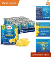 Naturally Sweeter Canned Pineapple Chunks in 100% Juice - 12 Count, 15.25 Oz