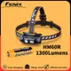 Fenix HM60R Intellight 頻率感應頭燈可充電1300流明頭燈廣角照明包括3400mAh電池