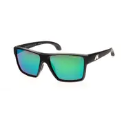 MAKO CAST 9611 Matte Black Frame Rose HD Glass Lens Green Mirror Sunglasses