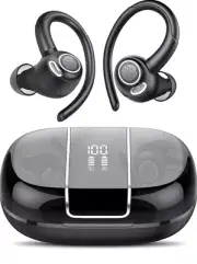 Wireless Earbud Bluetooth 5.3 Over-Ear Sport Headphones Touch Control Hi-Fi Au