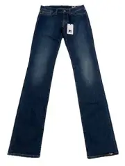 M Missoni Women's Jeans Blue Medium Wash Slim Straight Size 26 Made In Italy NWT