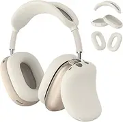 Silicone Cover for AirPods Max Headphones 2024, Soft Silicone & Anti-Scratch Protective Ear Cups Case/Ear Pad Cases/Headband Cover for Apple AirPods Max (Starlight)