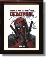 16x20 Framed Cast of Deadpool Autograph Promo Print - Deadpool