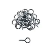 Everhang 4mm Zinc Plated Screw Eye Hook - 25 Pack