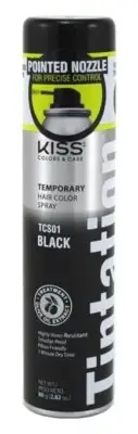 KISS Tintation Temporary Color Spray Black 2.82 Ounce Pack of 3