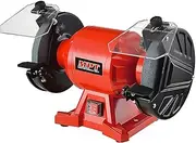 MPT Heavy Duty Quality Bench Grinder Industrial 150mm with Grinding Wheels Guide