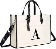 [TOPDesign] Initial Laptop Tote Bag for Women