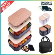 Uybieef Bento Box Adult Lunch Box with lunch bag,Japanese Lunch Box Containers