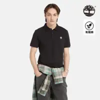 在飛比找momo購物網優惠-【Timberland】男款黑色休閒短袖Polo衫(A2EP