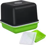 ROMISBABA 1 Set Planting Starter Tray Set Greenhouse for Indoor Sprouting Durable Plastic with Permeable Mesh for Germinating Seeds and Growing Fresh