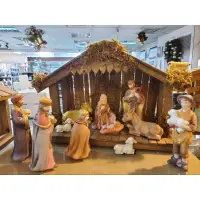 在飛比找蝦皮購物優惠-【🐑百羊書房】耶穌誕生馬槽組(陶瓷大型版)，小組佈置，愛的禮